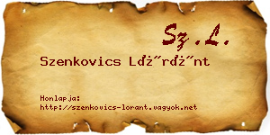 Szenkovics Lóránt névjegykártya