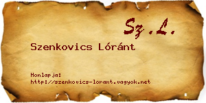Szenkovics Lóránt névjegykártya